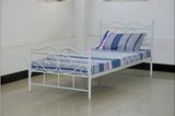 White New Style Metal Single Bed (HF049)