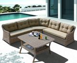 Outdoor Patio Wicker Garden Rattan Justin Sectional Outdoor Sofa (J610)