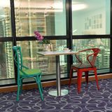 Cross Back Powder Coated Metal Chairs with Different Color Option