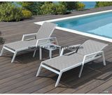 Sling Textilene Mesh Fabric Aluminum Sun Lounger