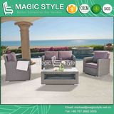 Rattan Sofa with Cushion New Design Combination Sofa Set Garden Sofa with Pillow Patio 2-Seat Sofa (MAGIC STYLE)