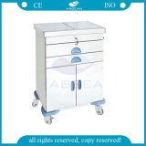 AG-Et017 Ce ISO Approved Stainless Steel Material Hospital Emergency Trolleys