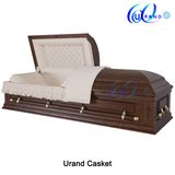 Solid Red Oak Matt Gloss Crossed Corner Casket
