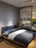 Modern Bed Fabric Bed Solid Wood Bed