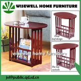 Wooden Swivel End Table with Drop Leaf (WJD-1052)