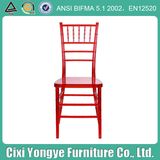 Transparent Red Plastic Chiavari Chair for Rental Party
