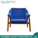 Living Room Sofa with Wood Legs Modern Blue Fabric Sofa Chair