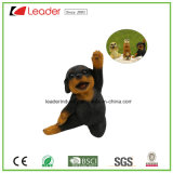 New Yoga Dog Figurine Novelty Statue, Balck Brown Color for Home and Garden Decoration