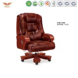 Antique Office Furniture Wooden Executive Leather Chair (A-009)