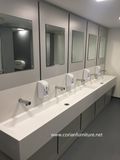 Solid Surface Corian Hi Macs Public Place Washing Basin