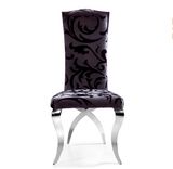 Modern High Back Dining Chairs with Stainless Steel Legs