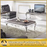 Metal Stainless Steel Tea Table White Coffee Table