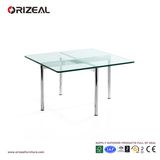 Orizeal Glass Square Coffee Table with Metal Legs (OZ-OTB003)