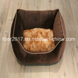 Brown Luxury Dog Sofa Bed Pet Sofa Bed Cat House Bed with Mattress