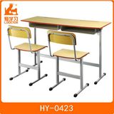 Wood Study Desk with Chairs of Education Furniture