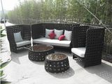 High Back Wicker Sofa Set (WS-06026)