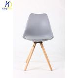 Modern Dining Chair PP Chair with Cushion and Wood Legs