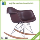 Custom Modern Design Wooden Leg One Piece Silver Plastic Living Chair (John)