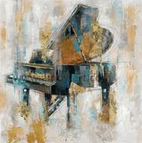 Abstract Piano Oil Paintings Handmade on Canvas for Wall Decor