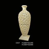 Sandstone Vase Style Resin LED Light Sculpture for Home or Garden Decoration