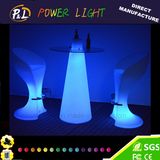 Plastic RGB Colorful Bar Furniture LED Peak Poseur Table