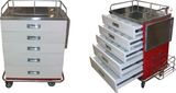 Factory Direct Price Hospital Drugs Trolley with 5 Drawers