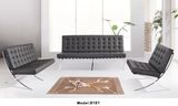 Modern Leather Leisure Sofa Office Sofa with Stainless Steel Frame (YA-8101)