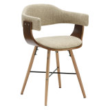 Fabric Upholstery Bentwood Dining Chair (W13902)
