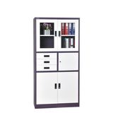 Three Drawers Glass Steel Doors Put Books Put Safe Steel Cabinet