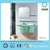 Bathroom Cabinet Glass Basin/Glass Washing Basin with Mirror (BLS-2114)
