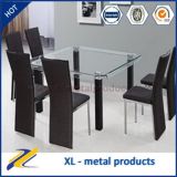 8 Seaters Square Curved/Bent Glass Table Set