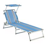 Hot Sales Aluminum Beach Chair with Sunshade