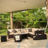 Chinese PE Outdoor Sofa Rattan/ Wicker Sofa (S338)