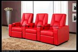 Living Room Cineam Furniture Sectional 3seat Recliner Sofa in Red Color
