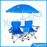 Double Folding Chair Umbrella Table Cooler Fold up