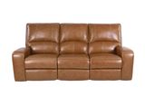 Tri-Tone Leather Traditional Reclining Corner Sofa