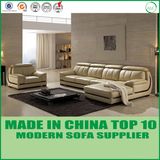 America Home Leather Living Room Genuine Sofa with Solid Wood