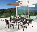 Outdoor /Rattan / Garden / Patio/ Hotel Furniture Cast Aluminum Chair & Table Set (HS 3199C & HS 7118DT)