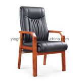 Wooden Leather Visitor Meeting Office Chair (YF-165)