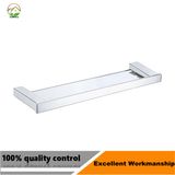 Elegant Stainless Steel Double Layer Glass Shelf