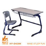 Knockdown Height Adjustable Double Seats School Desk for Tender