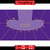 Poker Table Fabric Texas Holdem Casino Poker Table Layout -10p Purple Color 100% Polyester Fabric Ym-Dz01p