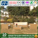 PE Rattan Balcony Furniture Yellow Wicker Weaving Sofa (TG-JW32)