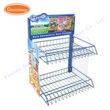 Retail Store Metal Wire Shelving Counter Potato Chip Display Rack