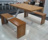 Restaurant Bamboo Bench and Table
