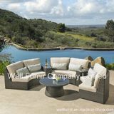 Wicker Deep Seating Sofa Set/6-PC Curved Deep Seating Sofa