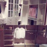 Withe Soft-Close Drawer Pull out Wardrobe with Light and Shoes Basket