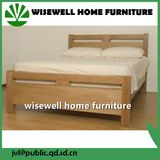 Solid Wood Double Bed Wood Furniture (W-B-0080)