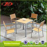 Plastic Wood Dining Set, Garden Dining Set, Plastic Wooden Furniture