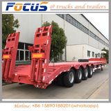 4 Axle 60t/80t Lowbed Semi Trailer for Heavy Duty Machine Transport